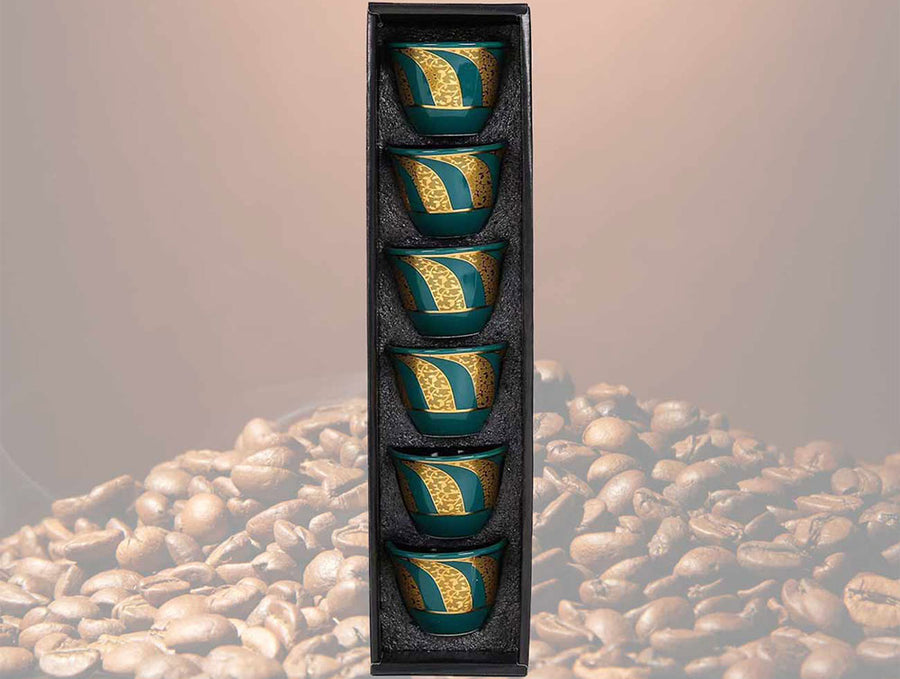 Salky pro arabskou kavu, 6 kusu A4