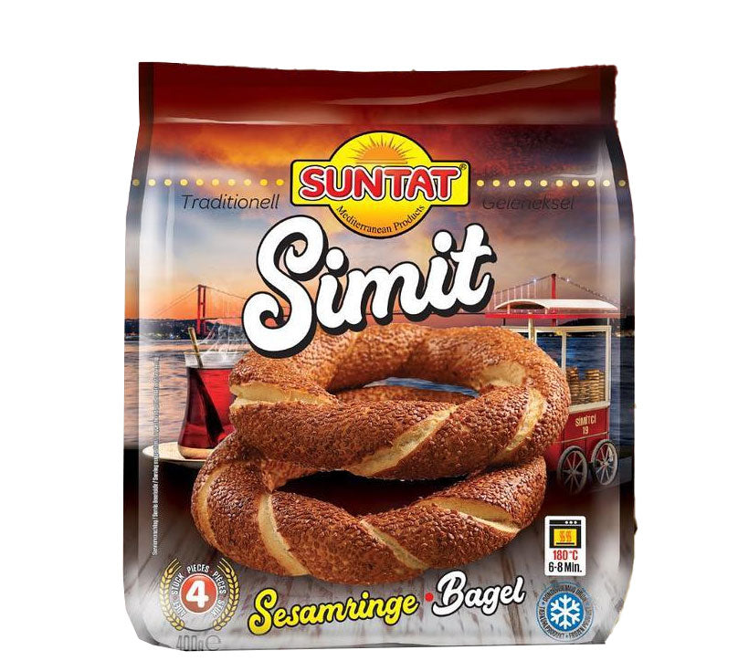 Suntat Simit, Kulatý chléb se sezamem 400g (4 Kusy)