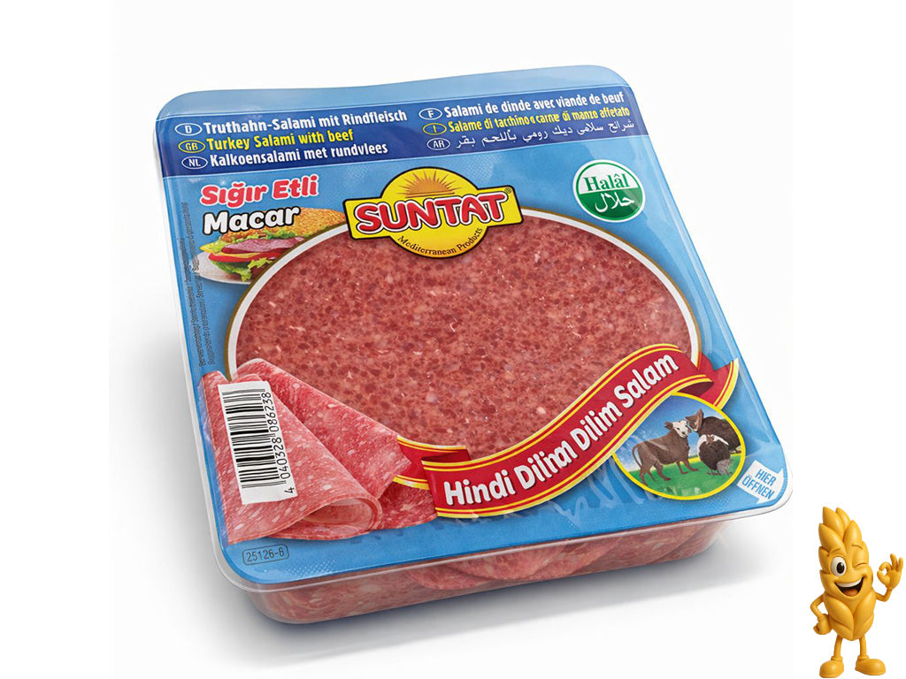 Suntat Salám krůtí s hovězím masem, Plátky 200g