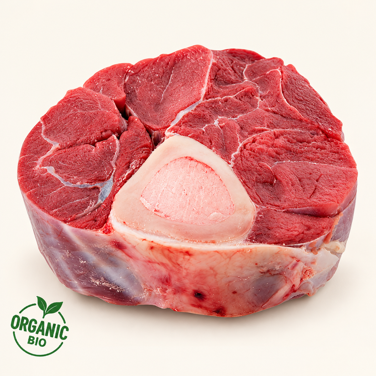 BIO Hovězí Ossobuco z mladého býka 1kg – krémové pozadí
