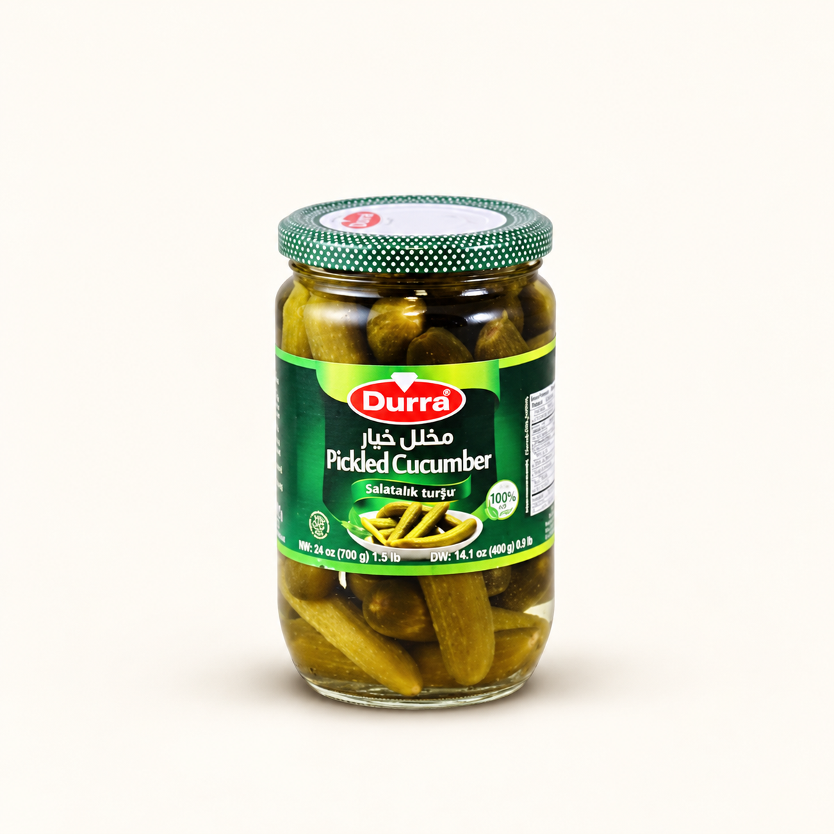 Durra Okurky nakládané kyselé 720g