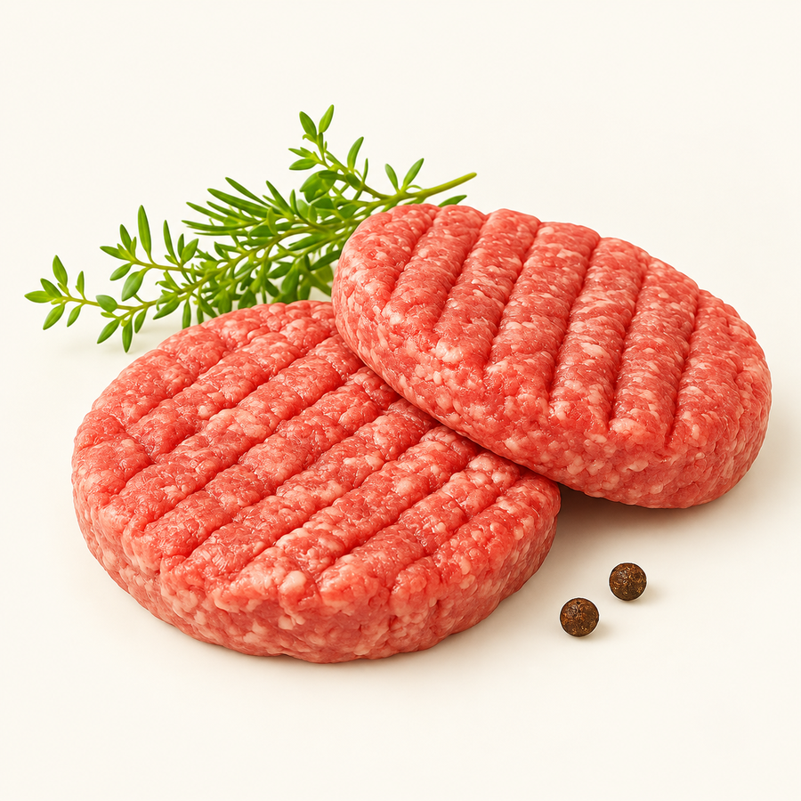 Hovězí Burger – krémové pozadí