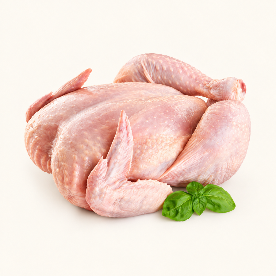 Kuře celé čerstvé ~1,1kg – krémové pozadí