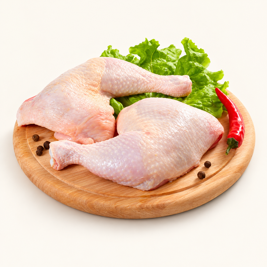 Kuřecí čtvrtky čerstvé 1kg – krémové pozadí