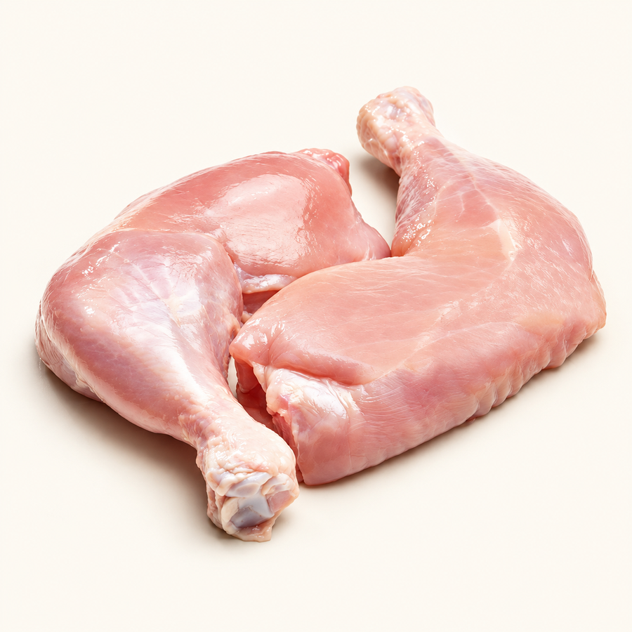 Kuřecí stehna bez kůže 1kg – krémové pozadí